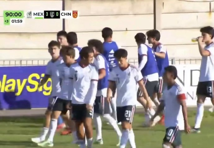 中国U17男足0比3墨西哥U17 Vertex Cup第二轮落败