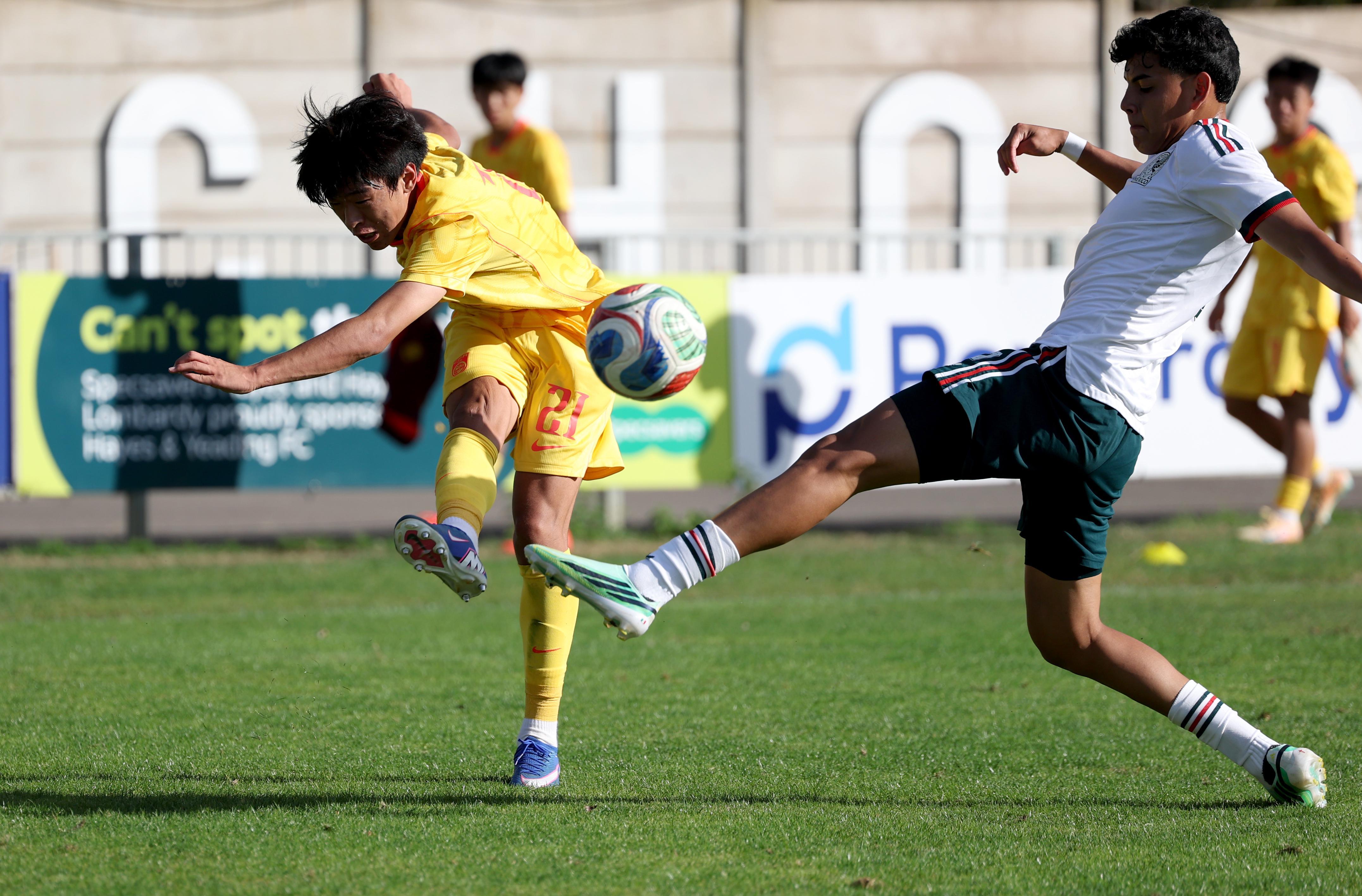中国U17男足VERTEX杯0:3不敌墨西哥队 世界杯前热身赛告负