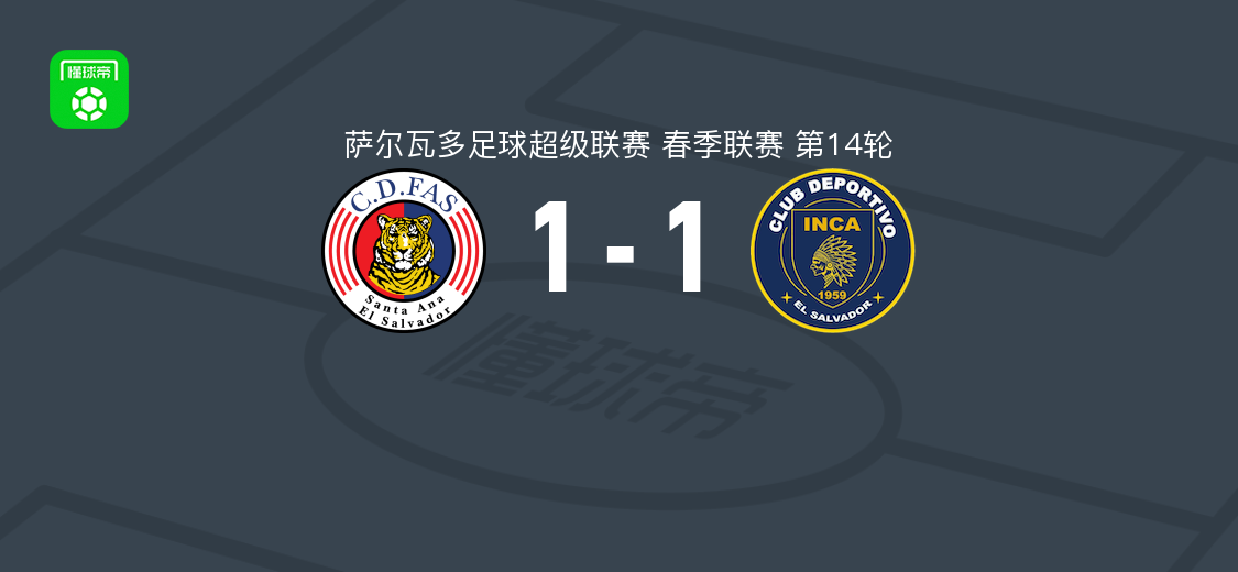 CD法斯1-1印加阿鲁巴，Edgar Medrano破门，巴拉奥纳扳平