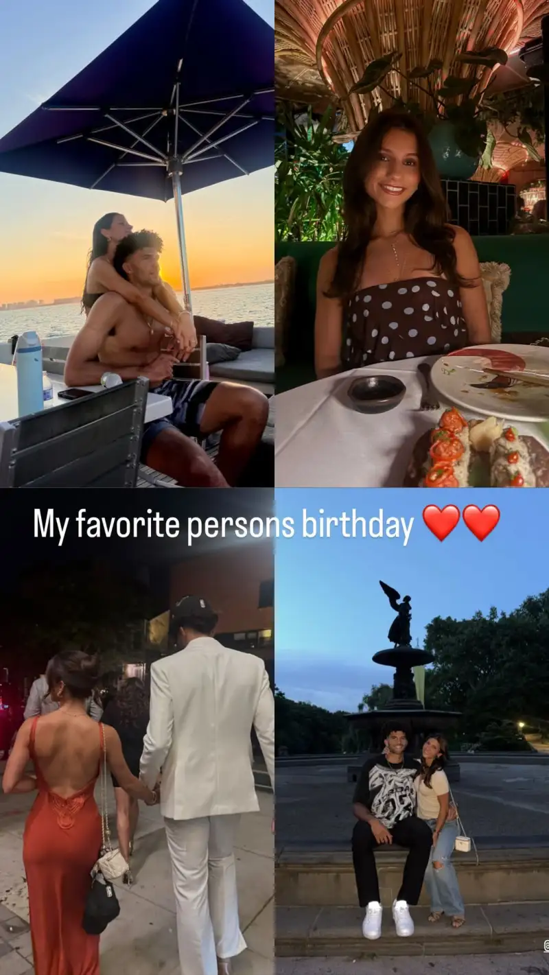 灰熊新秀卡梅伦-布泽尔Ins晒女友生日照:祝我最爱的人生日快乐