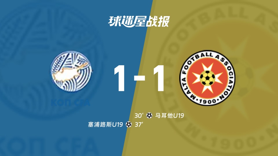 塞浦路斯U19vs马耳他U19战报：国际友谊赛1-1平局，双方各取一分