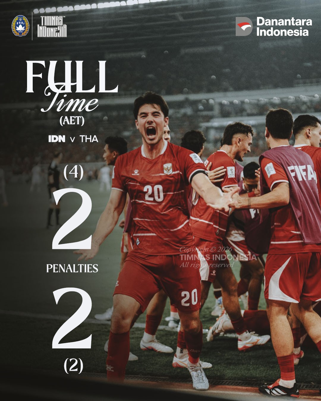 印度尼西亚点球大战4-2击败泰国,首届FIFA东盟杯冠军诞生