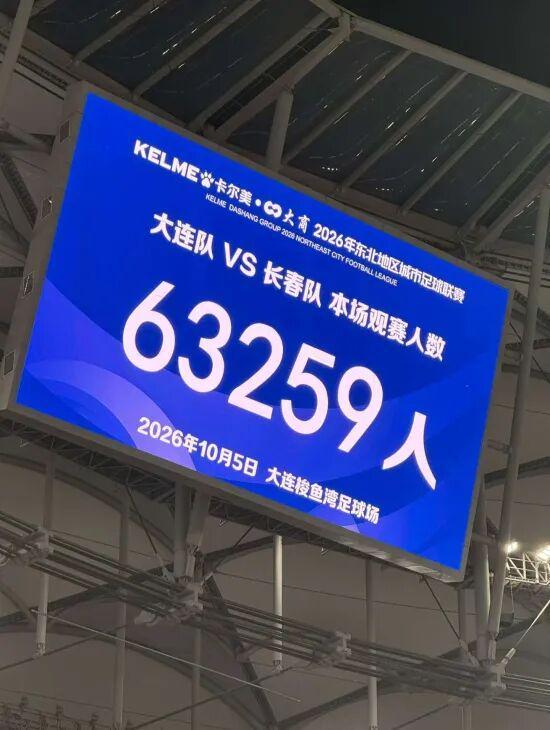 63259名球迷呐喊助威，长春队1:0击败大连队夺冠