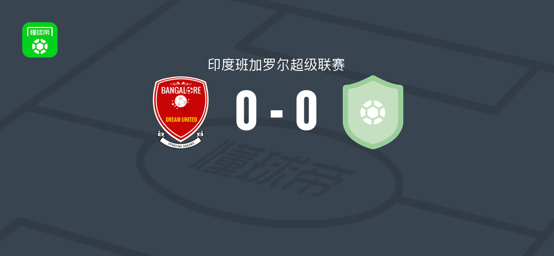 班加罗尔梦联0-0哈尔，印度班加罗尔超级联赛战平