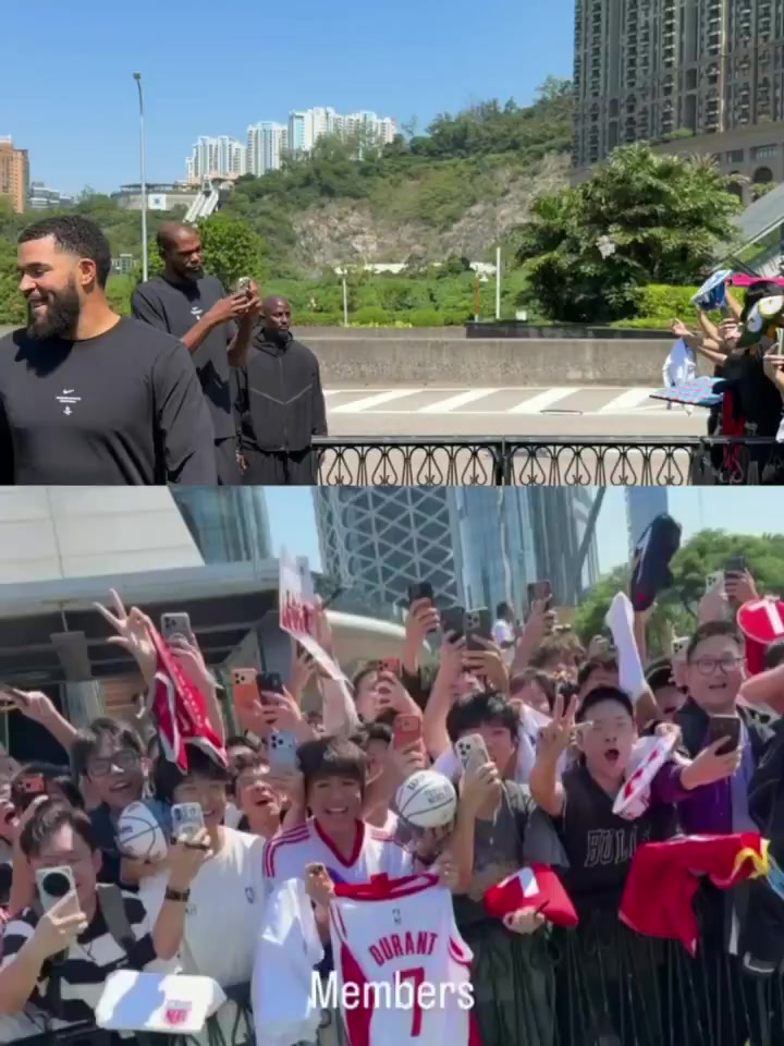 NBA球星杜兰特抵达澳门，球迷热情欢呼支持季前赛