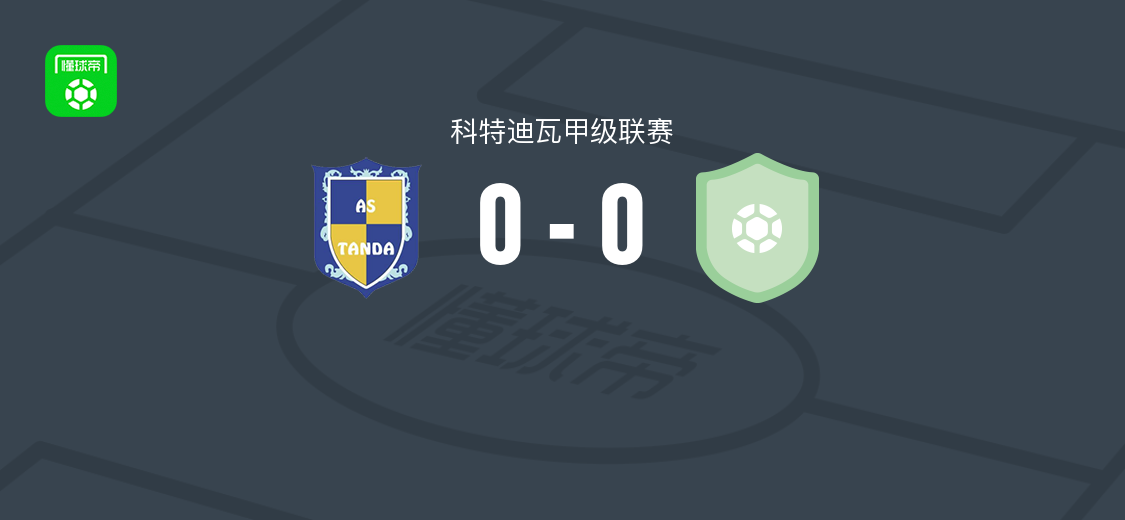 坦达0-0迪沃AS，科特迪瓦甲级联赛战平