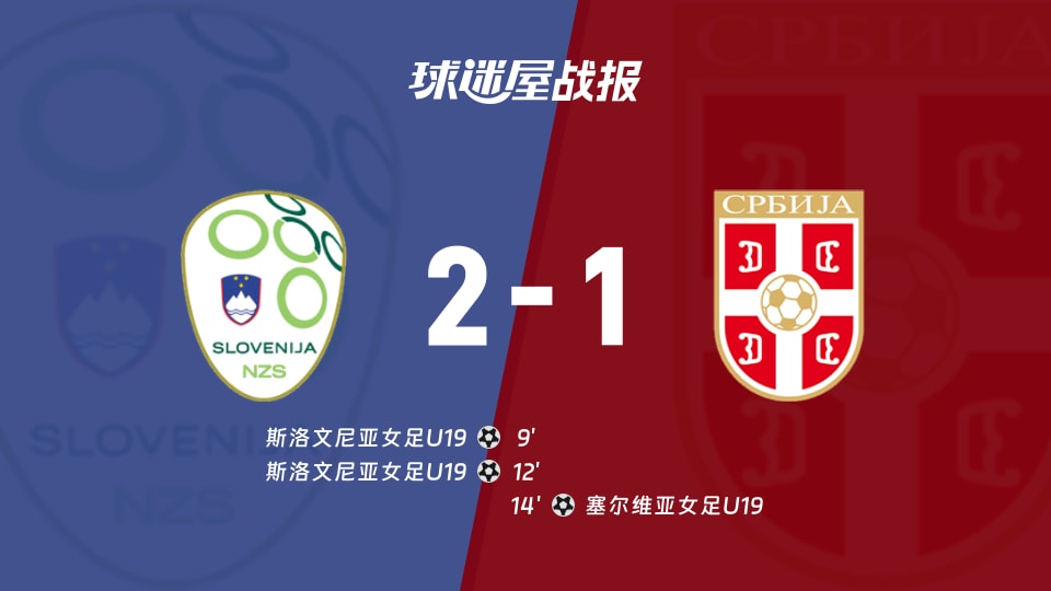 斯洛文尼亚女足U192-1塞尔维亚女足U19国际友谊赛战报(2026年10月08日)