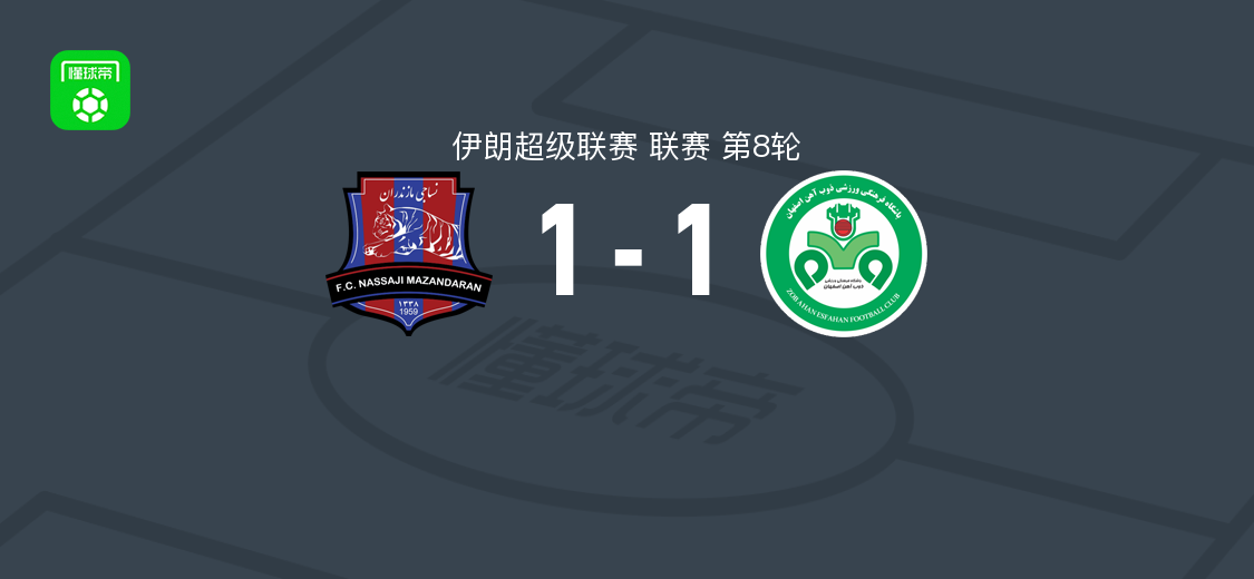 马赞德兰1-1佐布阿汉，贾法里破门，萨拉巴达尼扳平比分