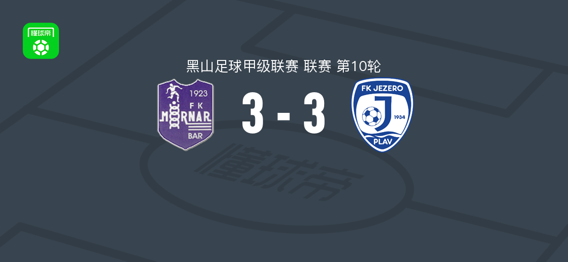 巴尔莫尔纳3-3耶泽罗 苏西梅开二度图切维奇破门