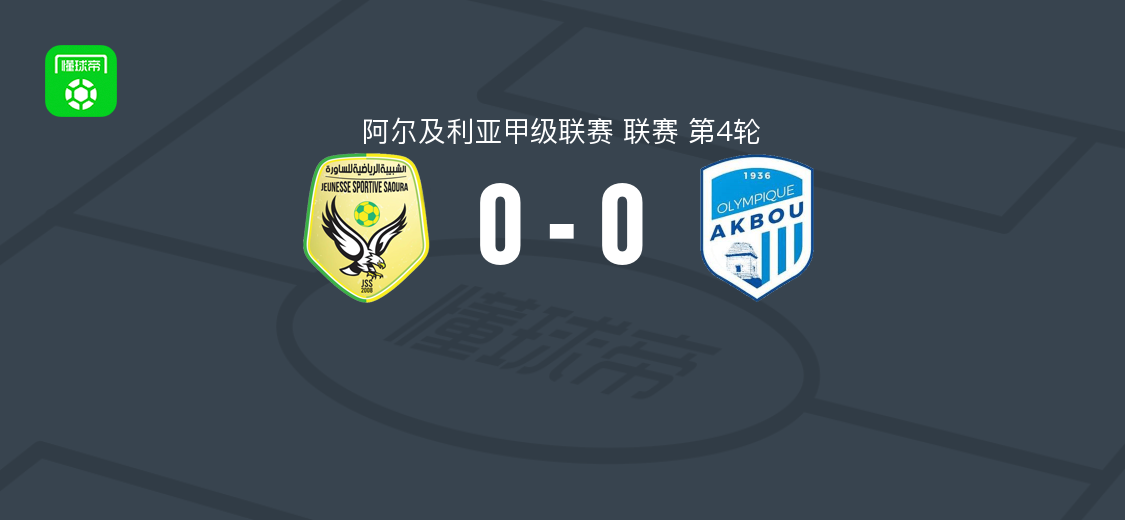 绍乌拉0-0奥林匹克阿克布，阿尔甲第4轮双方握手言和