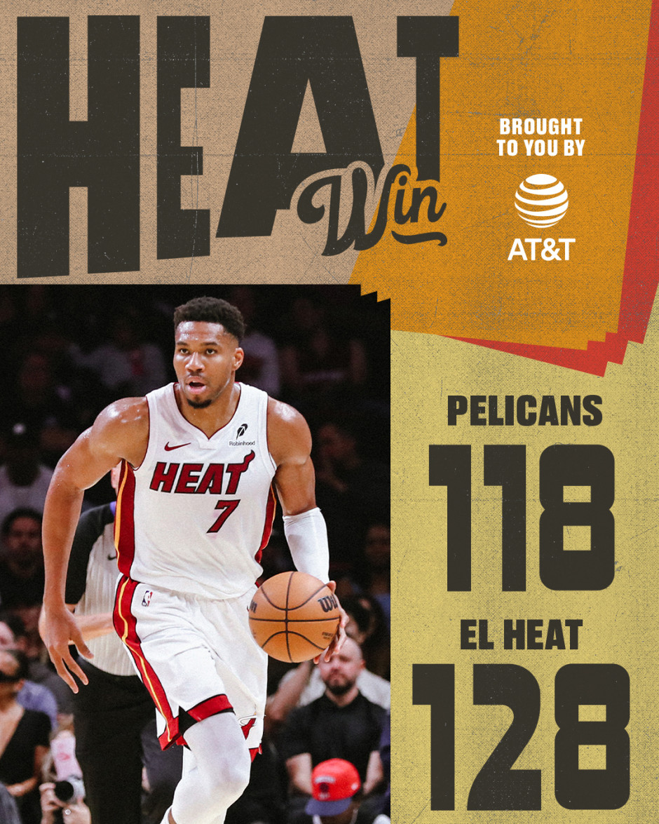 NBA季前赛热火128-118鹈鹕 字母哥18分维金斯13分