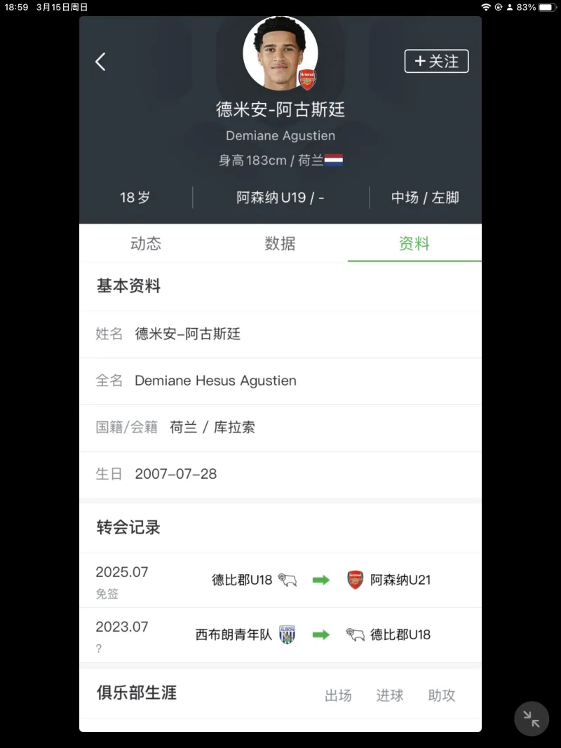 印尼归化目标引荷甲球队关注 阿森纳U21球员身兼荷兰U19国脚