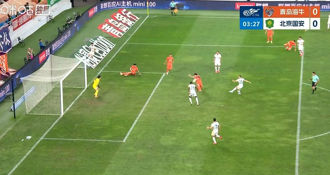 海牛vs国安：宋龙手球送点 法比奥点射破门国安1-0领先