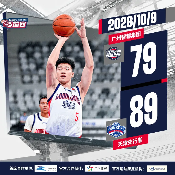 CBA季前赛广州不敌天津，球队将迎战广东德比