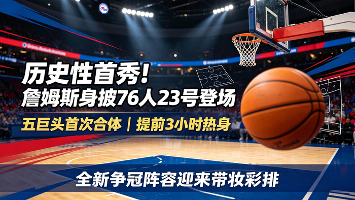 41岁詹姆斯身披76人战袍开启生涯第24季，提前3小时到场热身