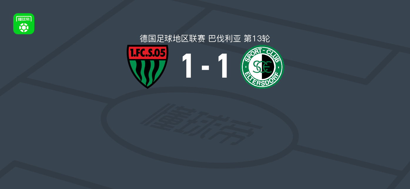 施韦因富特1-1埃尔特斯多夫,Yannik Jassmann首开记录,Lauris Bausenwein扳平