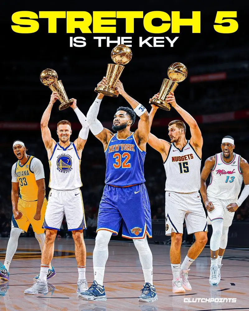 美媒:空间型五号位是NBA夺冠关键,过去五届总决赛均有至少一名首发大个子