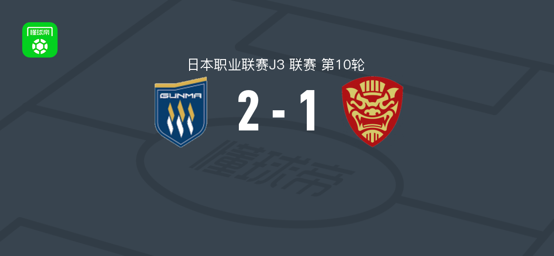 群马草津温泉2-1逆转FC琉球，藤村怜、贯真乡破门