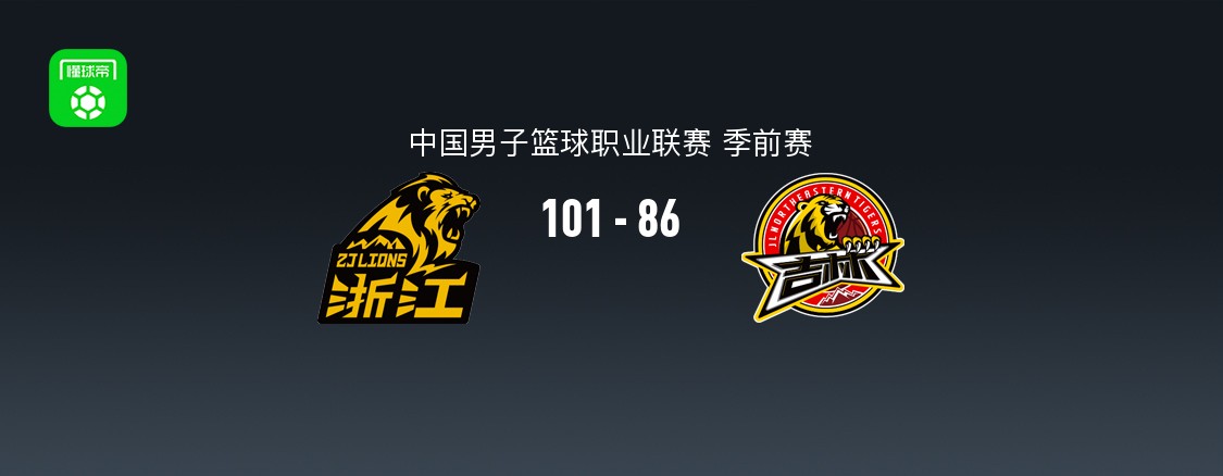 CBA季前赛：浙江浙商证券101-86长白山恩都里，兰德里-诺科砍下18+11+6