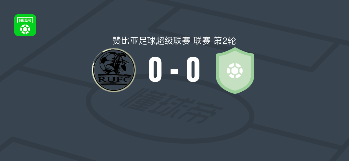 罗恩联0-0绿色水牛，赞比亚超第2轮秋色平分