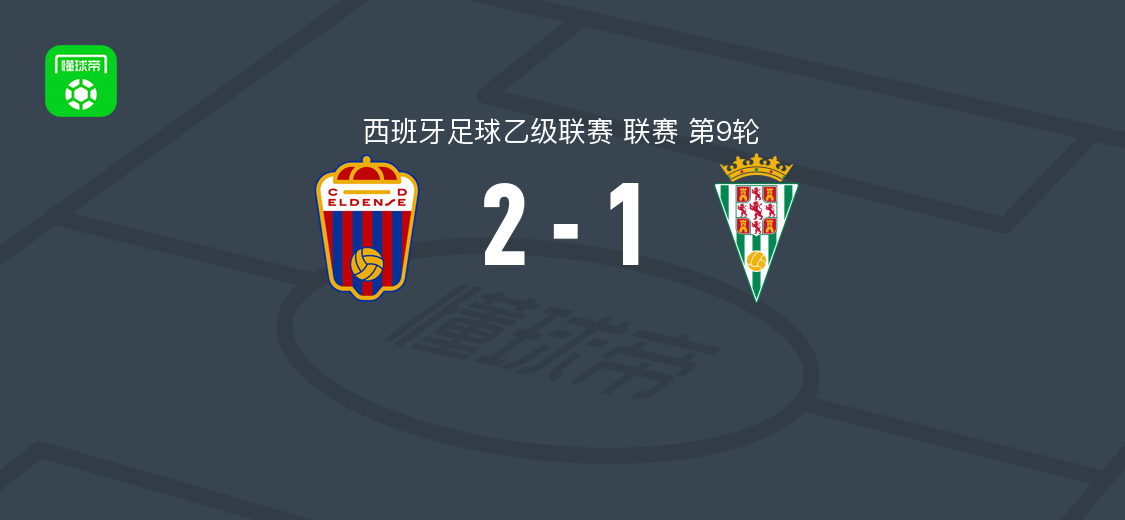 埃登斯2-1逆转科尔多瓦，菲德尔点射，拉斯特罗霍破门