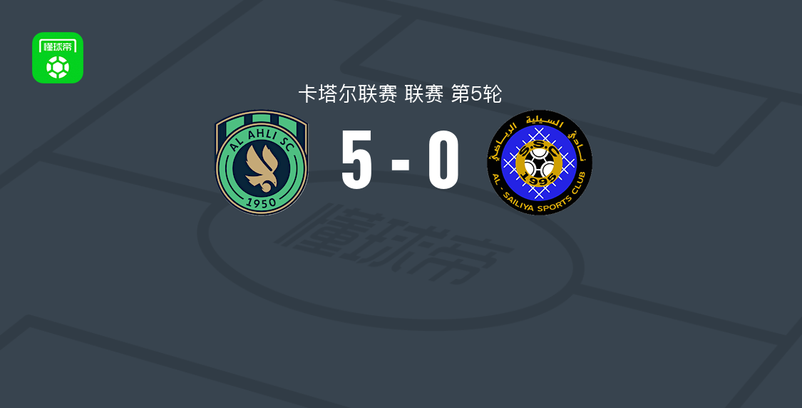 多哈国民5-0狂胜赛利亚,斯利蒂梅开二度,布里若破门