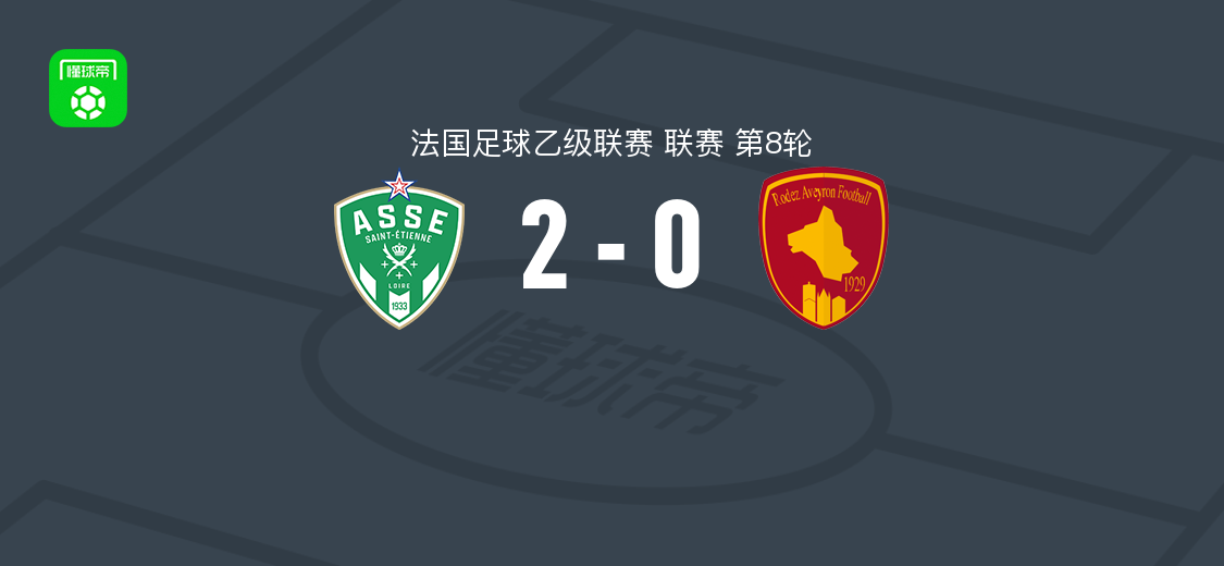 圣埃蒂安2-0罗德兹，巴洛破门，博阿基耶锦上添花