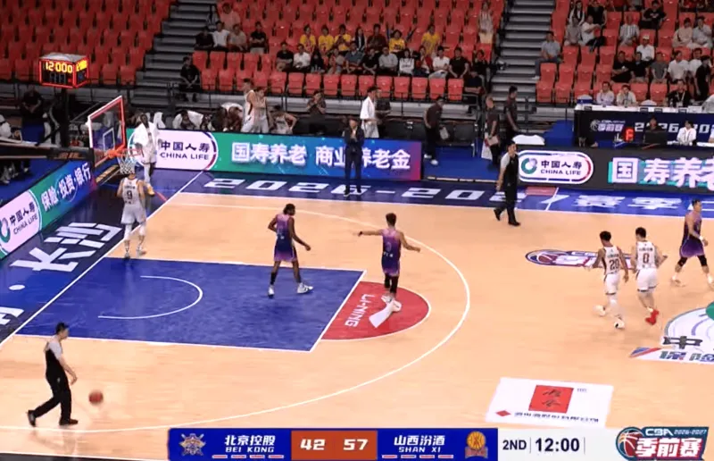 CBA季前赛：山西半场领先北控15分 北控三分7中0