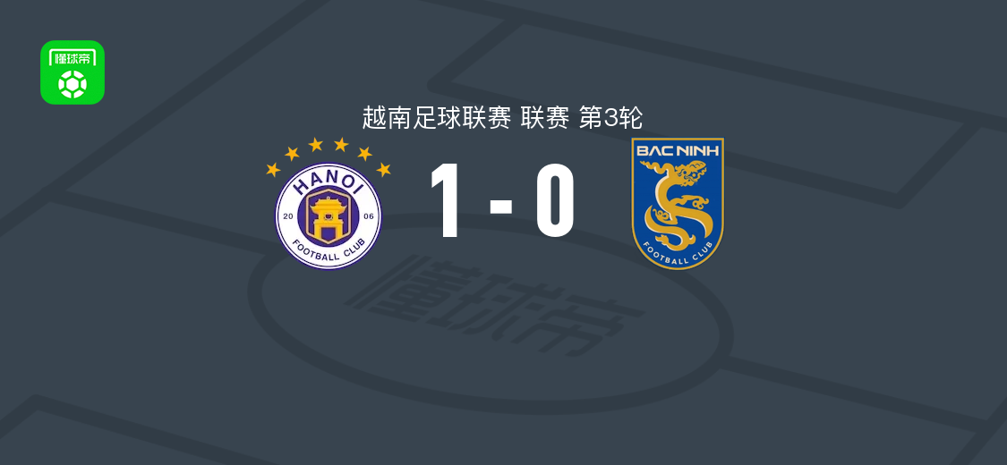 河内1-0北宁，安德鲁-容第79分钟破门