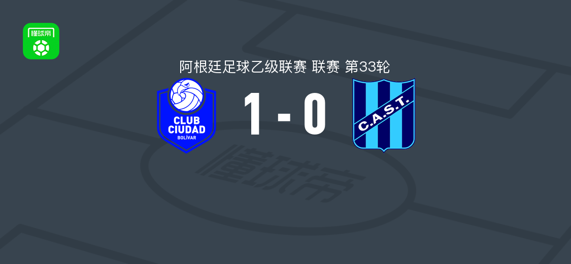 博利瓦尔1-0圣特尔莫 卡拉瓦略绝杀破门