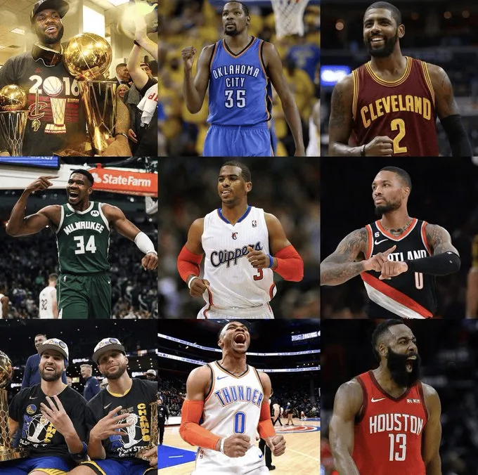 NBAMemes晒2010年代NBA球星：称其为历史最辉煌时代