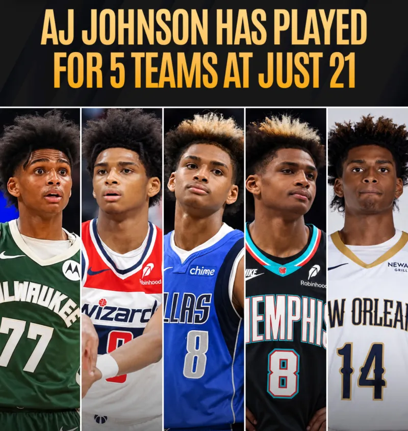 21岁AJ-约翰逊已效力5支球队！NBA新秀生涯多队漂泊