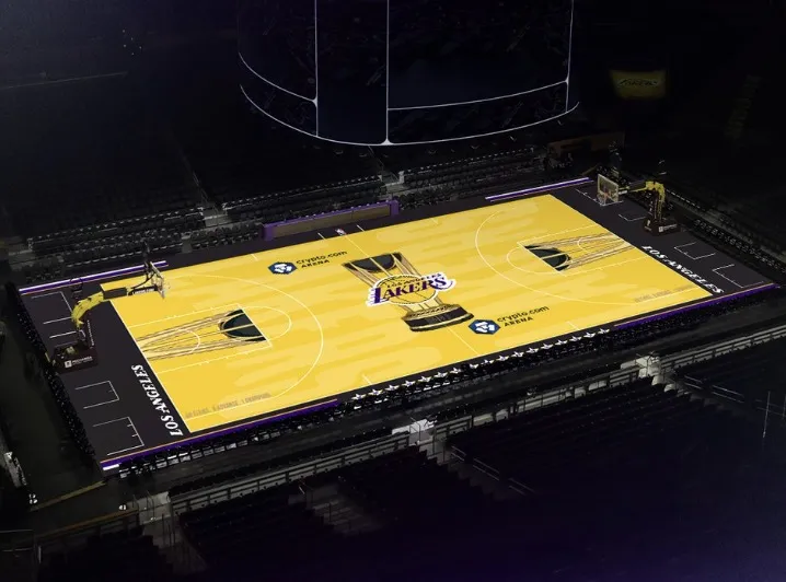 NBA杯主场地板概念图曝光 洛杉矶湖人官方正式发布