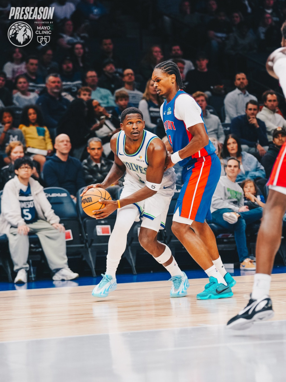 NBA季前赛森林狼惨败活塞 爱德华兹谈鲍尔防守难题