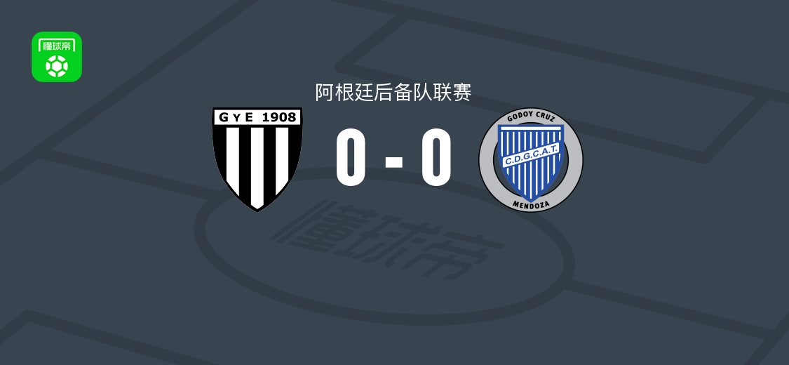 门多萨体操击剑后备队0-0戈多伊克鲁斯预备队，阿根廷后备赛平局