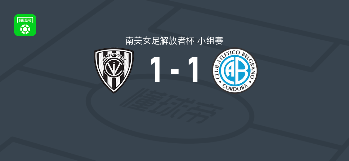 山谷独立女足1-1贝尔格拉诺女足，阿莱德斯-帕斯破门，K. Páez点球扳平