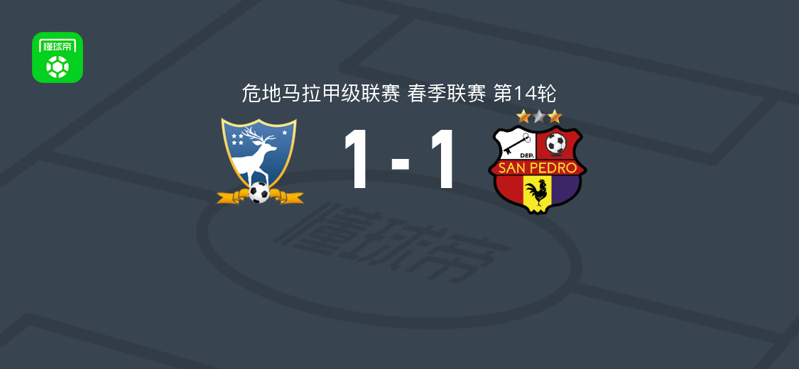 苏奇特佩基1-1圣佩德罗，扎莫拉诺破僵，法哈尔多救主