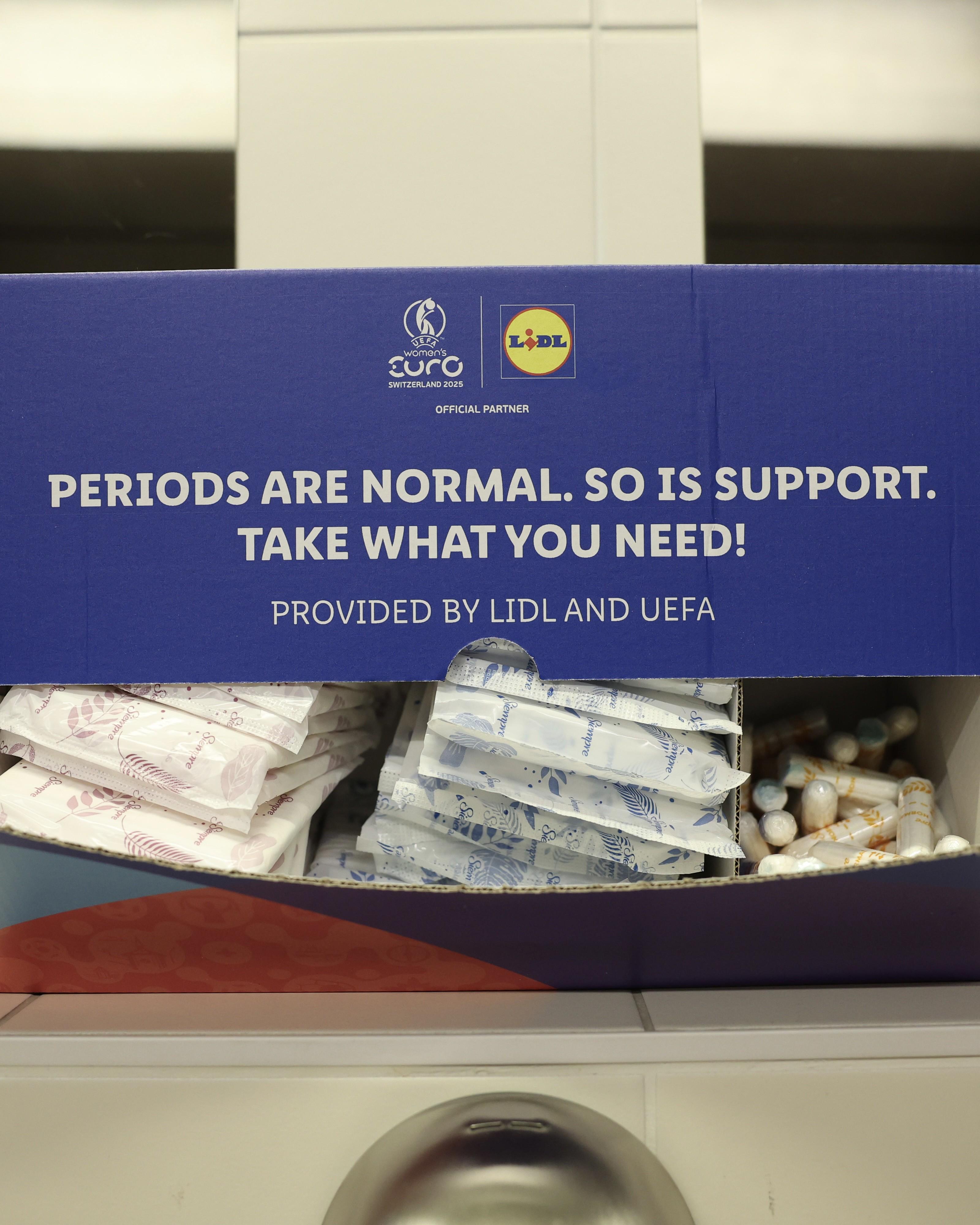 官方：女子欧洲杯将提供更衣室与女卫生间间免付费提供经期用品