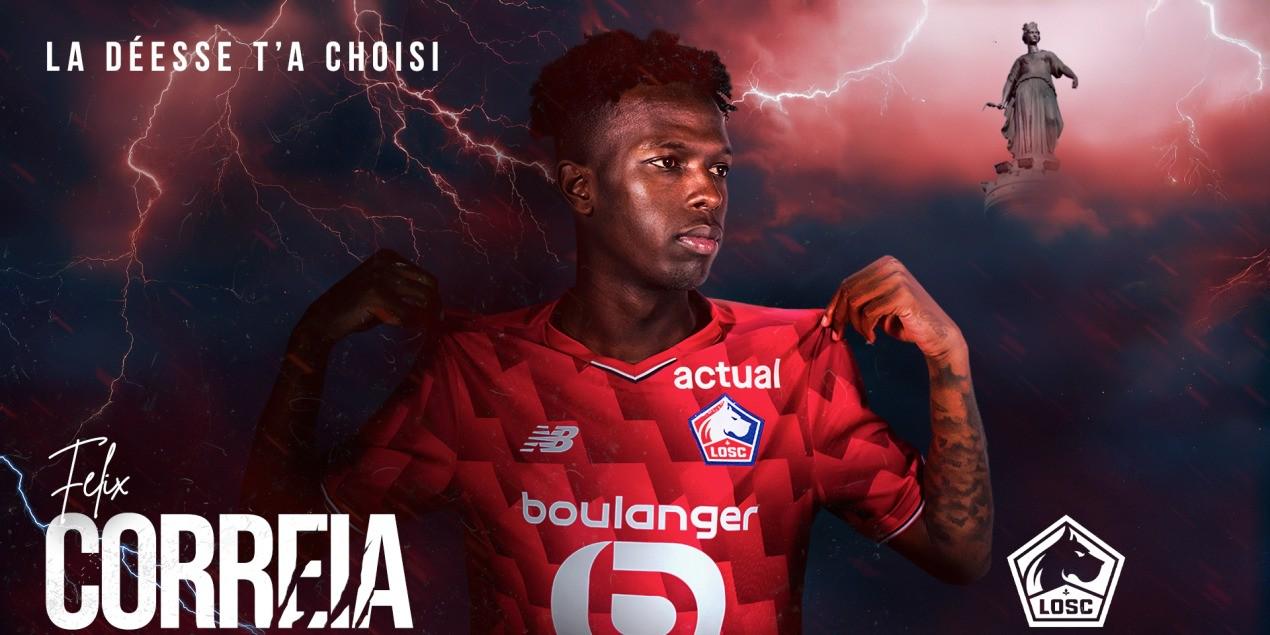 官方：里尔签下尤文旧将费利克斯-科雷亚；数据费约700万欧