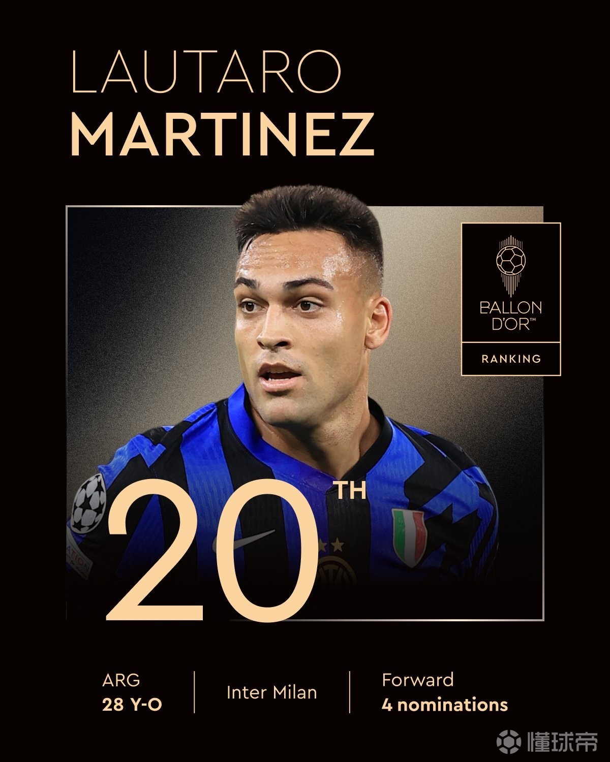 劳塔罗的金球梦碎了 国米前锋终究没能升级当传奇