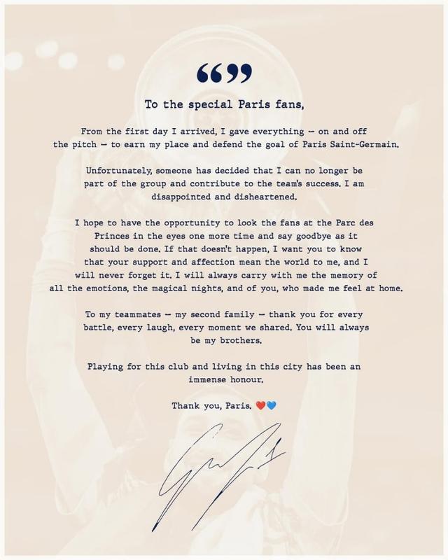 多纳鲁马确认将离队：有人决定我不再属于这个团队 希望能告别