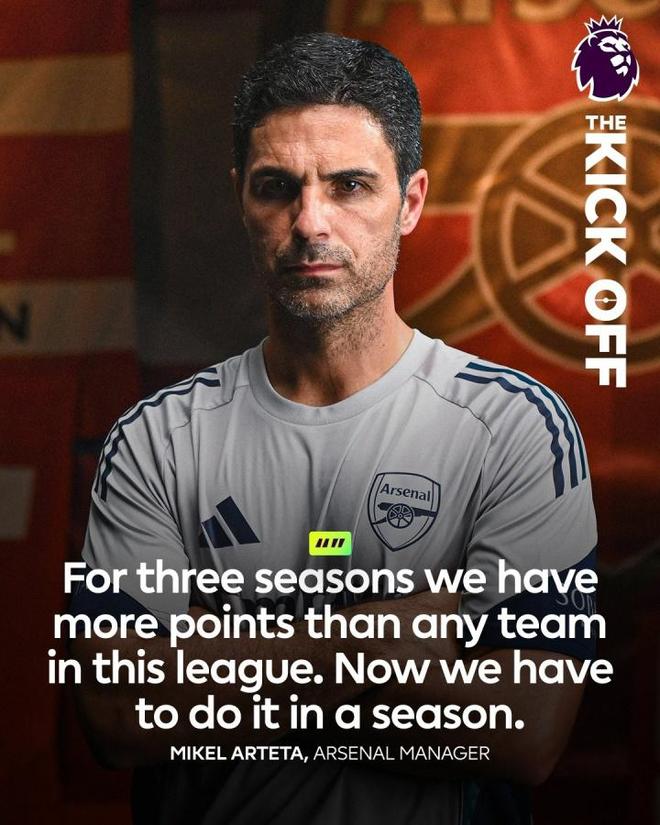 阿尔特塔的英超豪言背后的数据真相