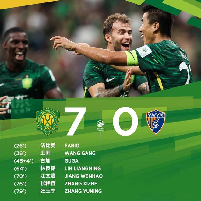 国安7比0把足协杯变练兵场，塞蒂恩这套四后卫能让人信吗