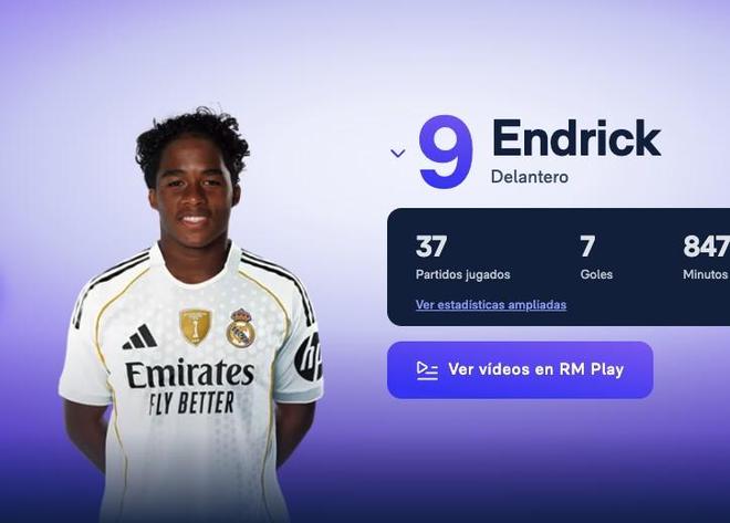 皇马新星恩德里克倔强坚守9号战袍，西甲争主力路艰难得让人心疼