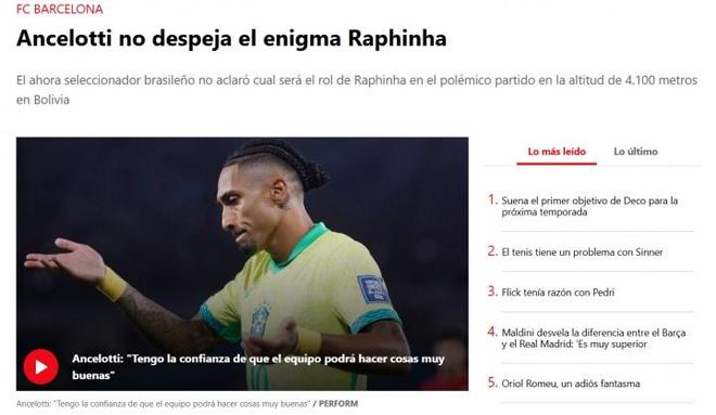 安切洛蒂双重标准被揭，维尼修斯和拉菲尼亚待遇天壤之别