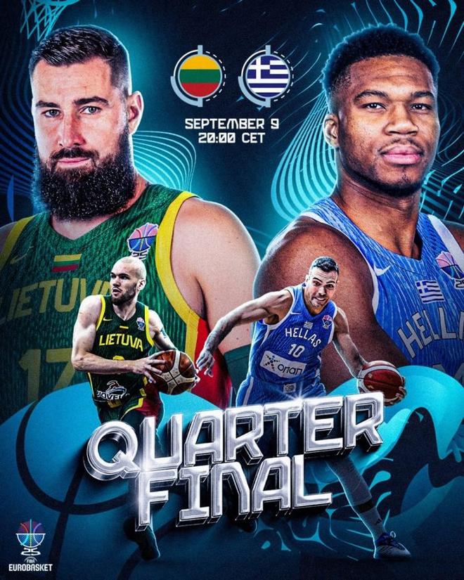 欧锦赛希腊逆袭立陶宛，字母哥再显王者本色