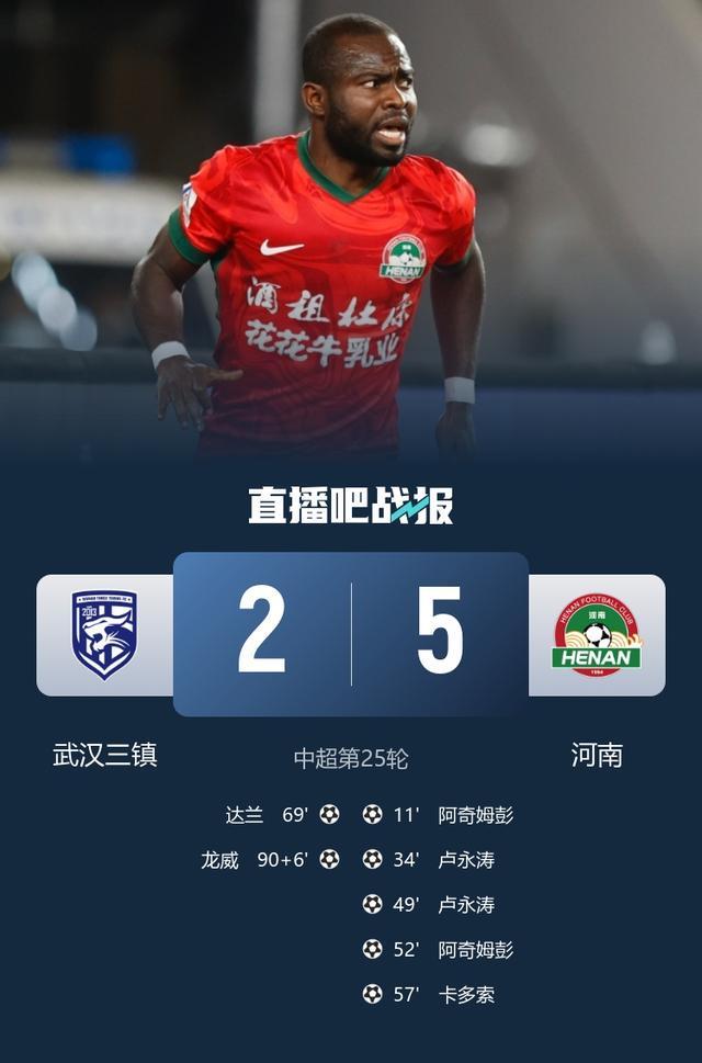中超大爆冷，武汉三镇主场被河南血洗，防线形同虚设