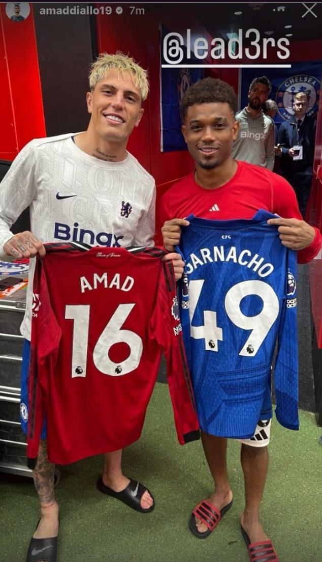 曼联切尔西英超大战后社媒操作大戏，阿玛德删照原因耐人寻味